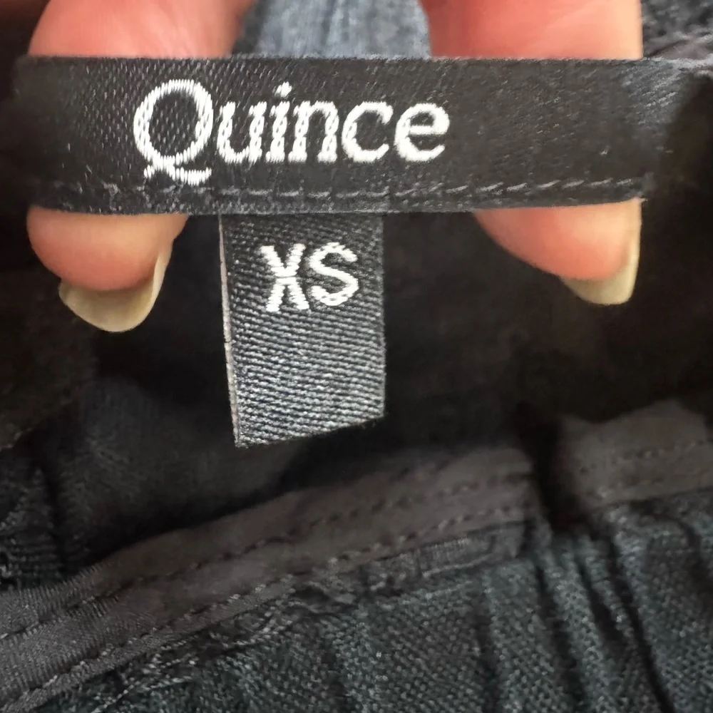 Quince 100% European Linen Pants XS Black